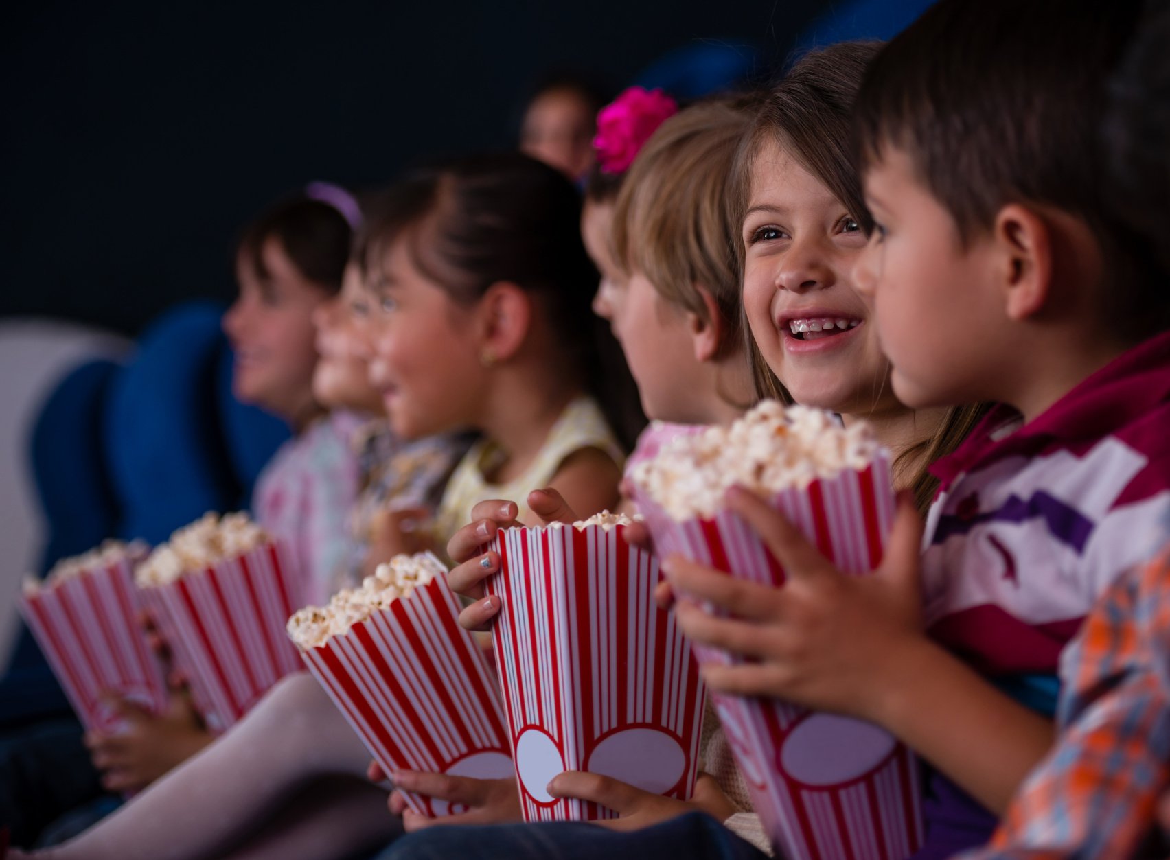 Group of kids at the cinema